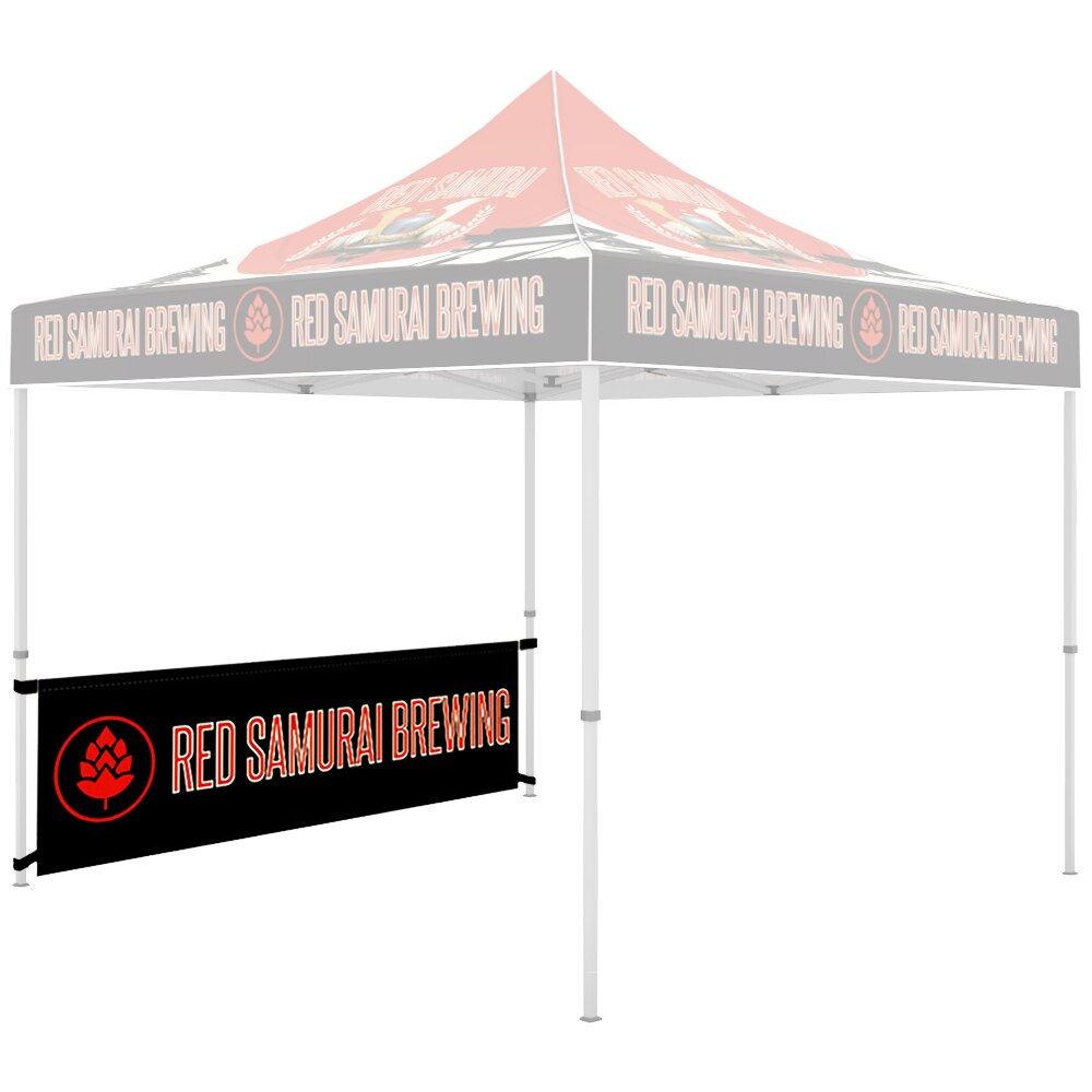 ONE CHOICE® 10 ft. Steel Canopy Tent Half Wall — Double Sided Graphic Package / Black Trim Color
